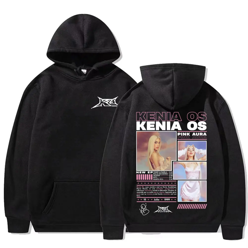 

Kenia Os Pink Aura Album Tour 2025 Cover Sweatshirt Men Women Fashion Aesthetic Cozy Hoodies High Quality Fleece Oversized Hoody