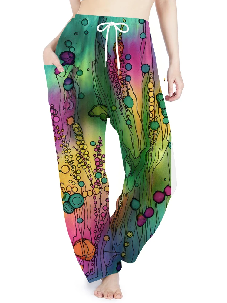 Avant-garde retro fancy women's Harem pants Flowing Bohemian festival summer pants Casual fashion loose tracksuit pants