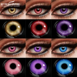 EYESHARE 1pair Cosplay Contact Lenses Halloween Color Contact Lenses for Eyes Yearly Beautiful Pupil Purple Lenses Blue Contacts