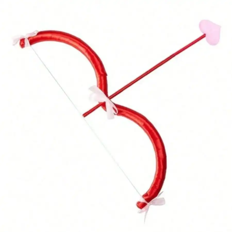 Cupid Heart Bow Arrow Prop, Valentine Party Cosplay Accessory, Halloween Costume Photo Studio Decor, Role Play Party Favor Gift