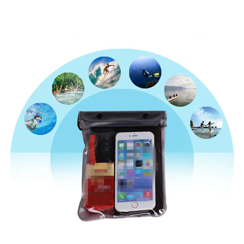 Swimming Bag Phone Wallets Keys Storage Three-layer Super-tight Seal with Double Button Fix Beach Rafting Outdoor Waterproof Dry