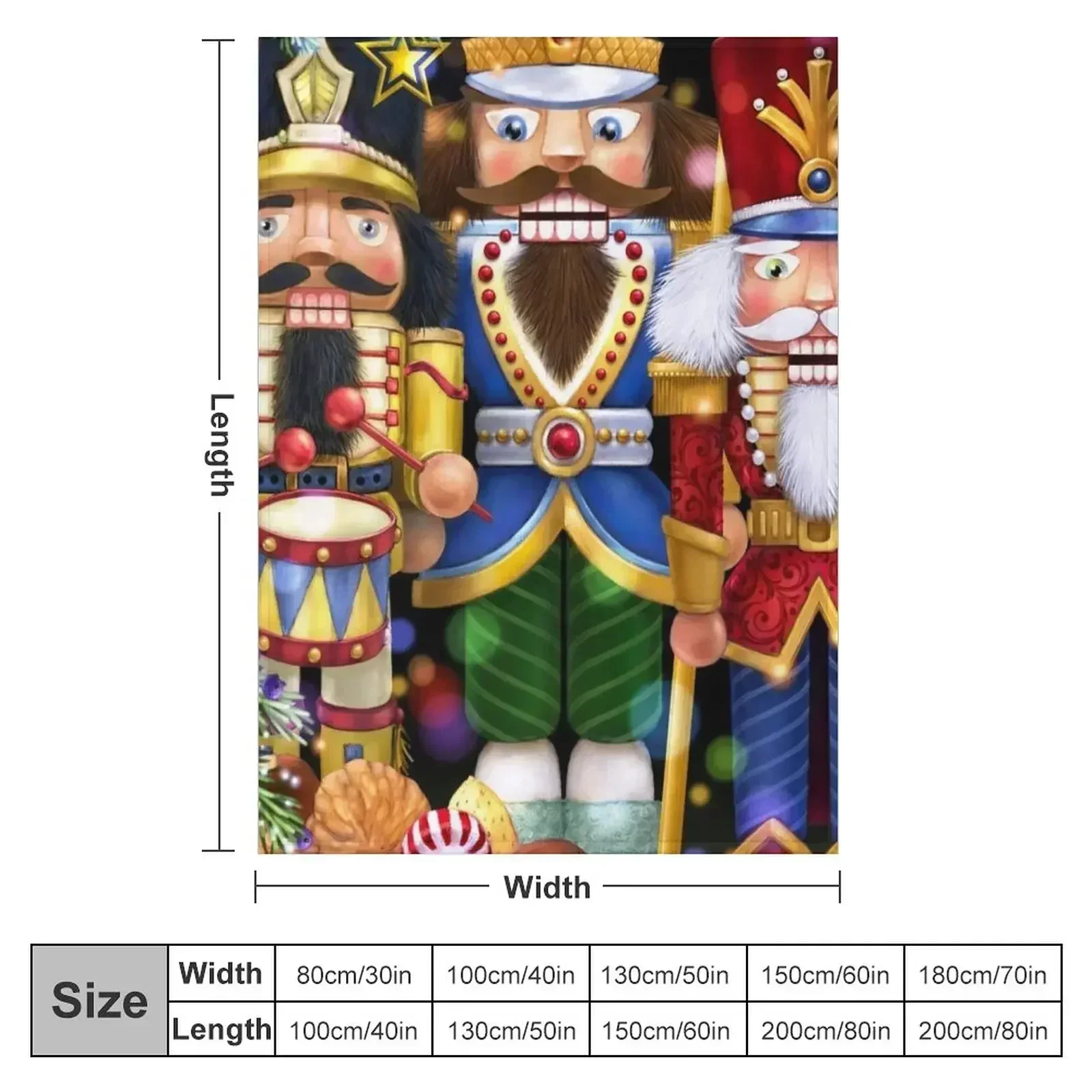 Three Nutcrackers Throw Blanket Quilt Extra Large Throw Baby Designers Multi-Purpose Loose Blankets
