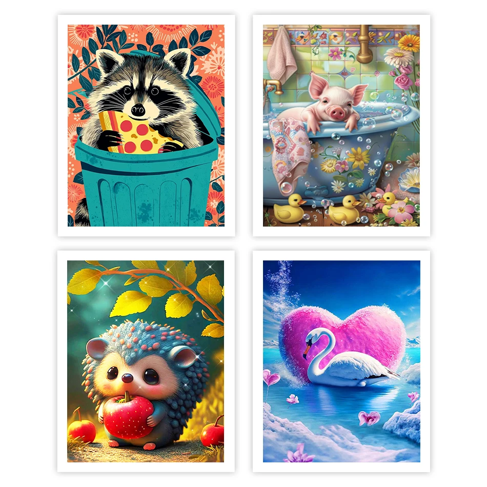 

GATYZTORY Painting By Numbers For Drawing Art Supplies Animals Picture Frame Decorative On Canvas Watercolor Home Decor Items