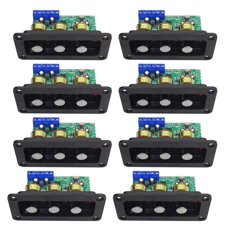 

8X Bluetooth Amplifier Power Audio Board 20Wx2 Stereo Amp Sound Amplifiers AUX U Disk Decoder Treble Bass Adjustment