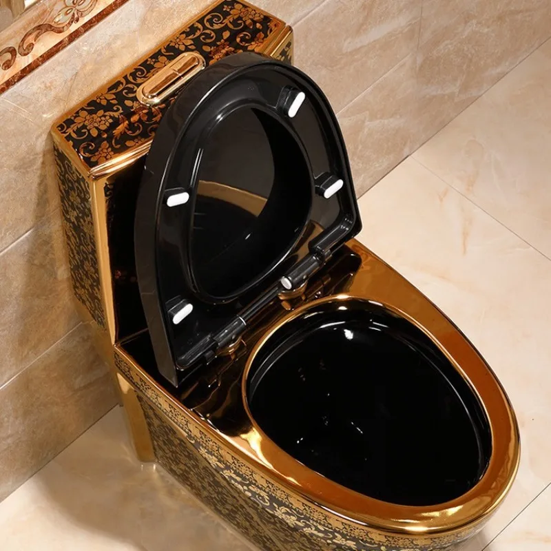 

Electroplated gold toilet ceramic bathroom toilet