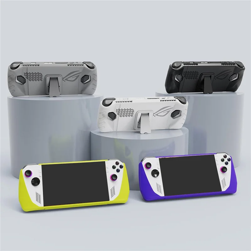 Voor ROG Ally Handheld TPU-hoes met achterbeugel ROG Ally Gaming Console Antislip beschermhoes, Wit Gemakkelijk te gebruiken