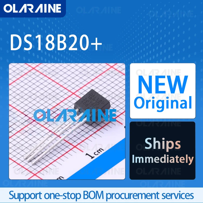 

5/10/100Pcs DS18B20+ TO-92 original ic chip thermostat RoHS Accuracy /- 0.5 C