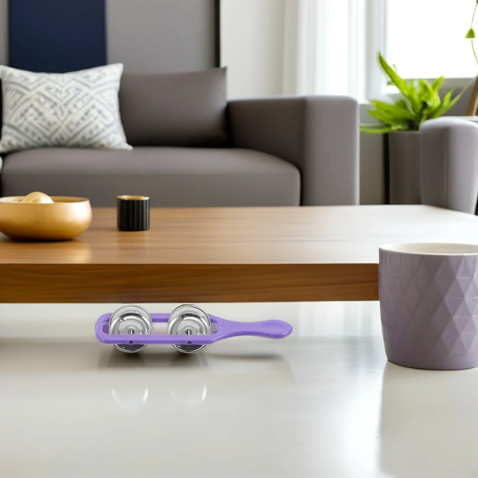 

2 Pcs Musical Instrument Children's Hand Bell Toddler Clapping Metal Plastic Cymbals