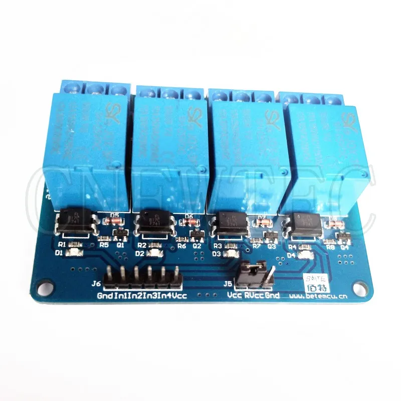 5V Low-level Trigger 4 Channel Relay Module Optocoupler Isolation PLC Control Drive Board Dropshipping