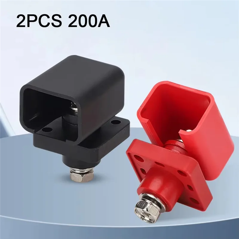 ABGR-2Pcs 200A High Current Energy Storage Terminal Battery Connector Terminal Block DC500V M8 Wire Core Diameter Lithium