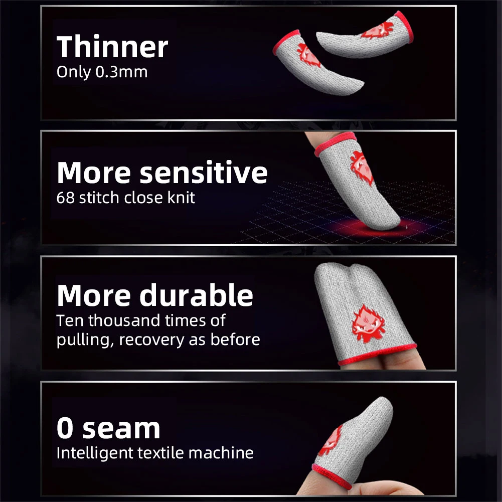 1 زوج ل PUBG الألعاب فنجر كم مضيئة أطراف الأصابع غطاء مكافحة زلة تنفس فنجر مهود الإبهام قفازات ل لعبة المحمول