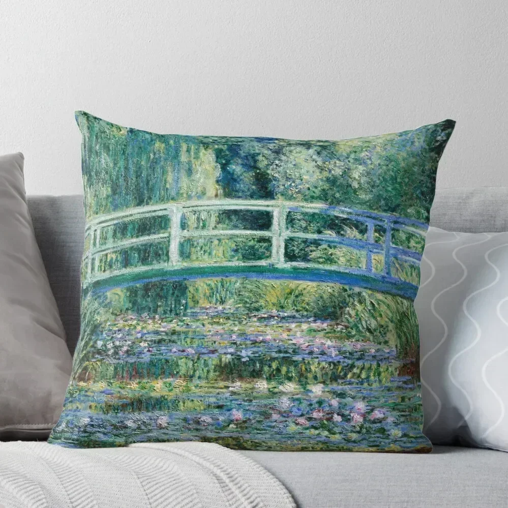 Water Lilies and Japanese Bridge, Claude Monet Throw Pillow Pillow Cases Decorative pillow case