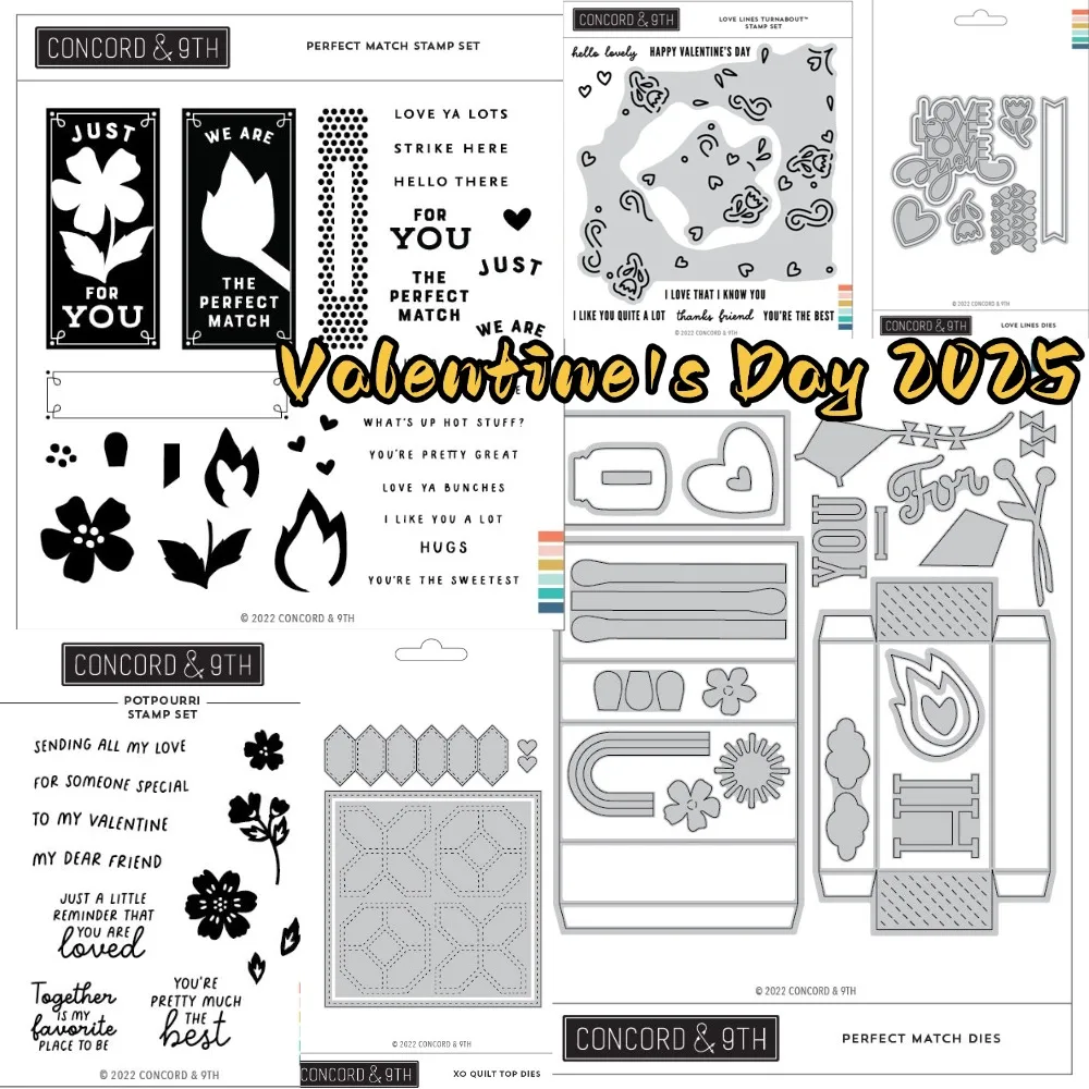 

Metal Cutting Dies New Arrival 2025 DIY Valentine's Molds Scrapbooking Paper Making Die Cuts Crafts Template Handmade Decoration