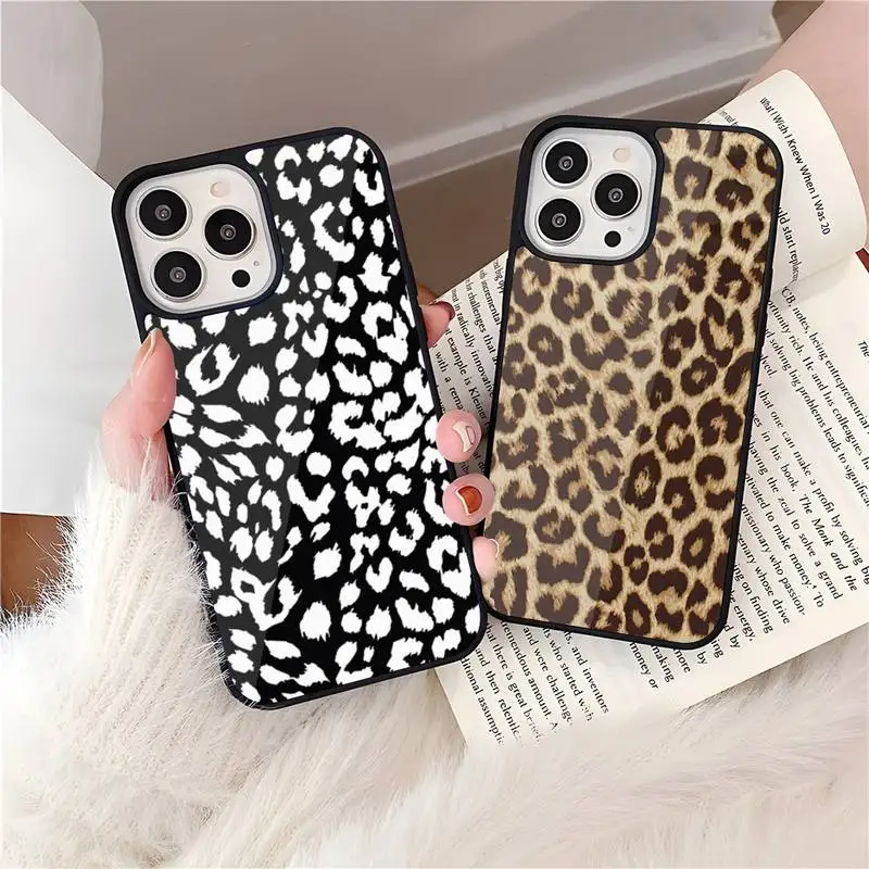

Fashion Leopard Pattern Phone Case For IPhone 11 13 12 Max Pro Mini 6 7 8 Plus X Xs XR SE2020 Hard Quality Silicone TPU Shell