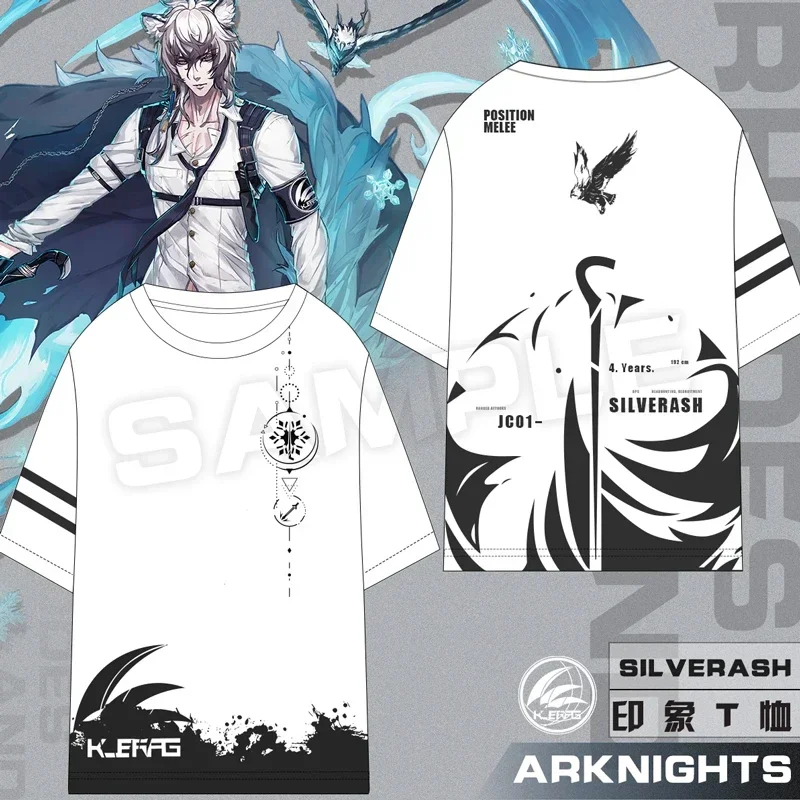 Anime Game Arknights t-shirt Amiya Frost Star Rhode Island Casual a maniche corte Cosplay abbigliamento oversize