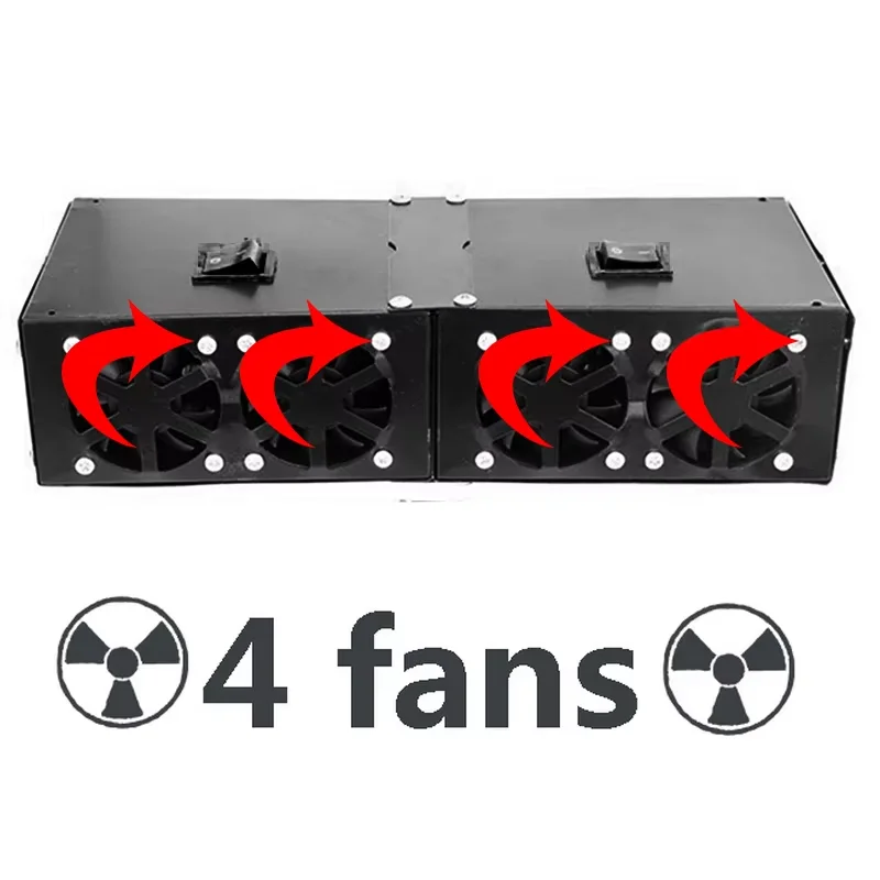 Iron Car Heater Defogger Auto 4 Hole Heating Fan 12V Defroster Defogger 150W/300W Adjustable Car Defroster,