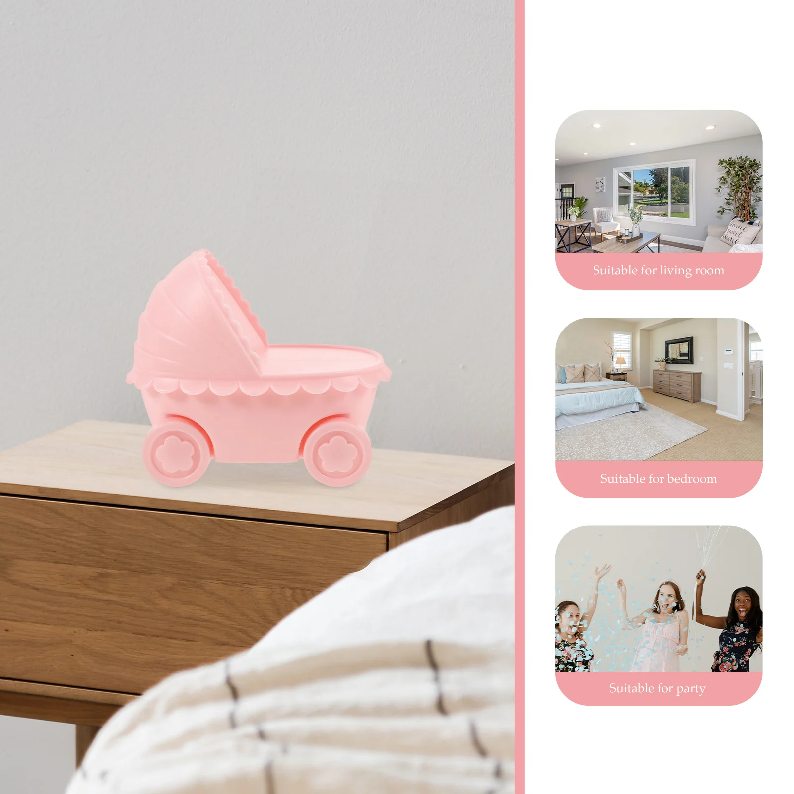 

Stroller Plastic Lamp Baby Cart Plastic Night Light Lamp Kids Room Decor Mini Table Without