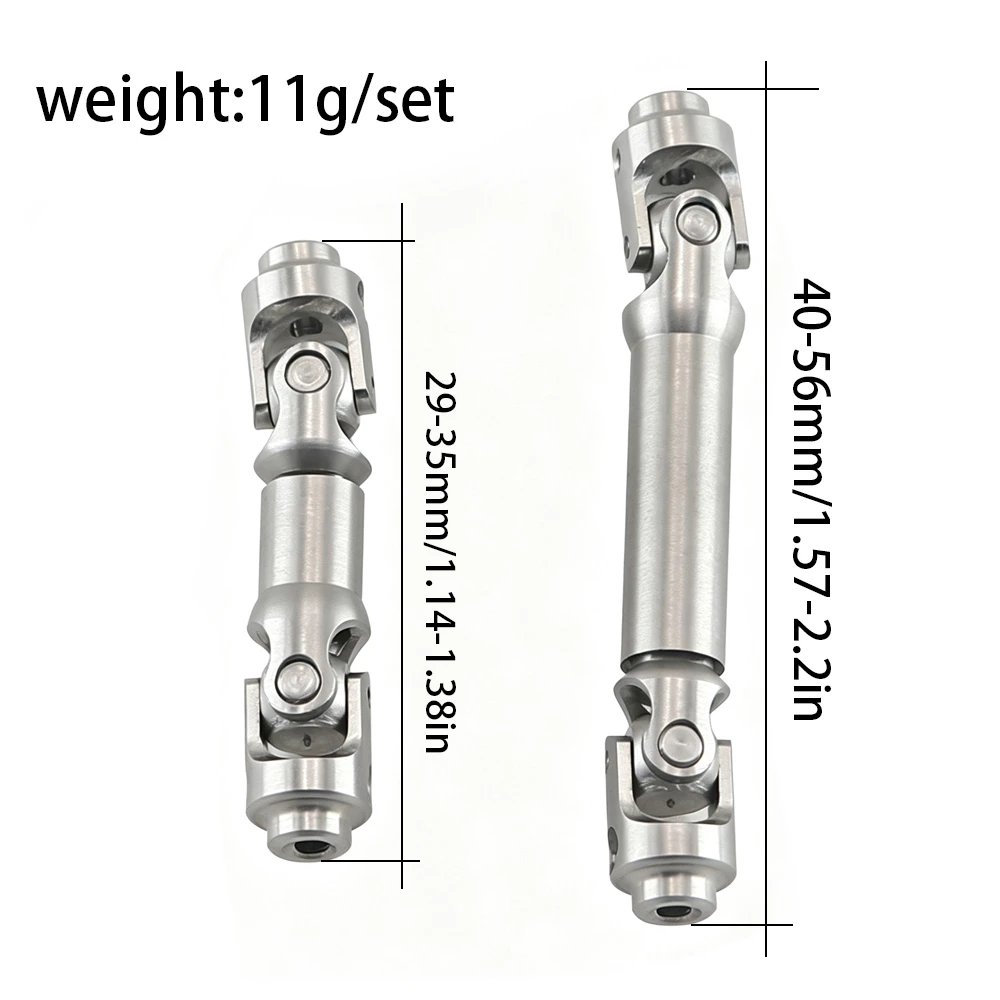 Stainless Steel Drive Shaft for Axial SCX30 1/30 - Upgrade Parts for Ford Bronco, Jeep Wrangler JLU,  K10 RC Crawler