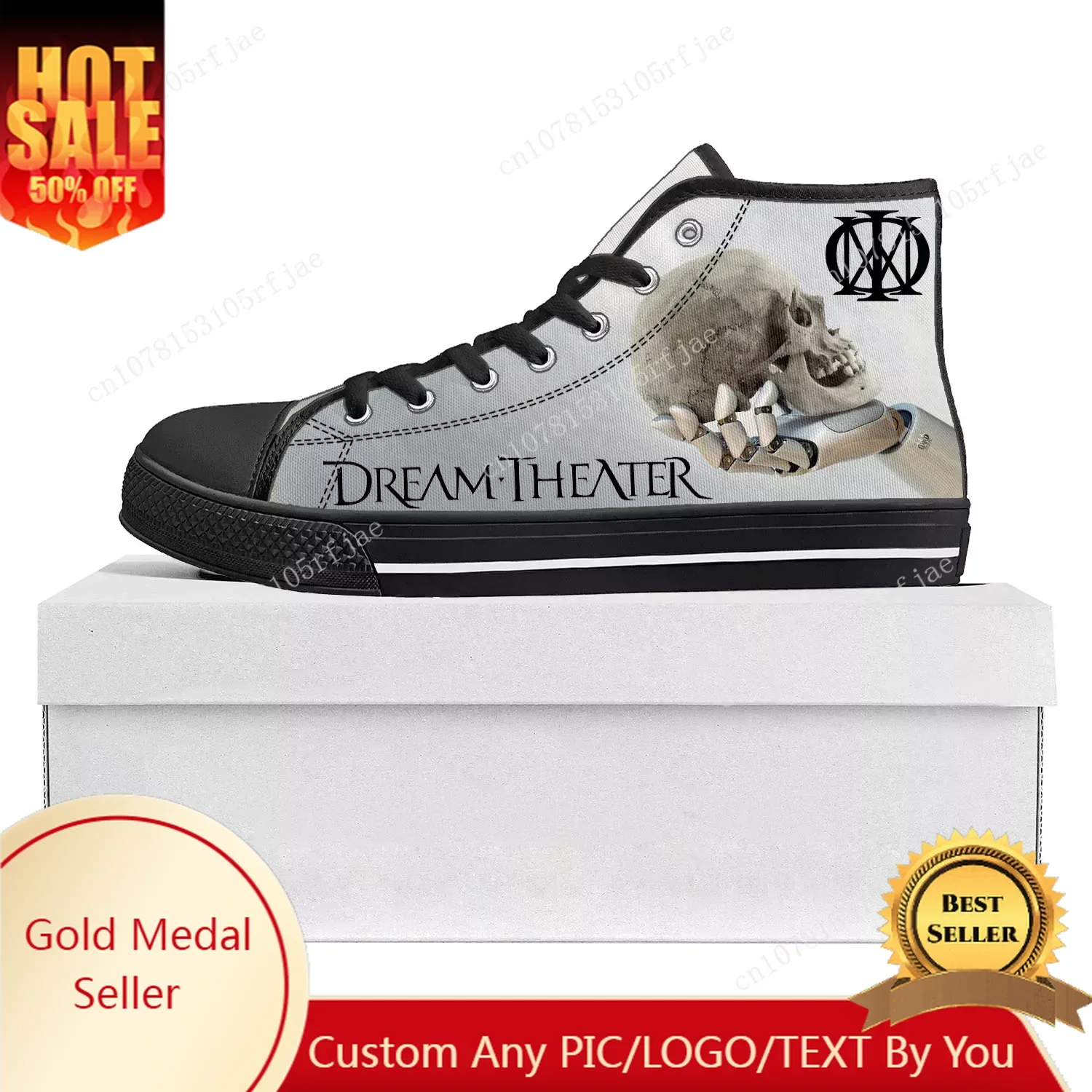 

Dream Theater Rock Band Music High Top High Quality Sneakers Mens Womens Teenager Canvas Sneaker Casual Couple Shoes Custom Shoe