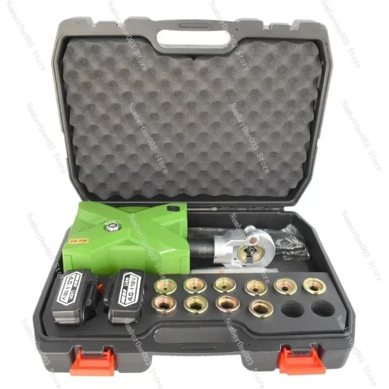 ER300 Electric Hydraulic Crimping Tool Rechargeable Portable Wire Crimper with Digital Display Terminal Closer