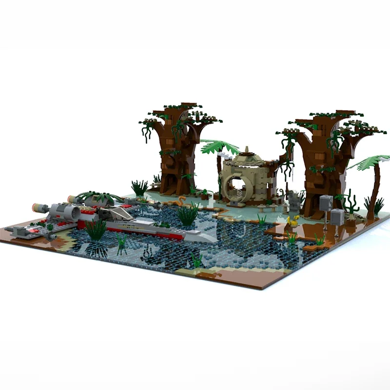 

2016pcs MOC Science Fiction Movie (STAR BATTLE) Dagobah - Jedi Training Architecture Building Blocks Model Festival Gifts