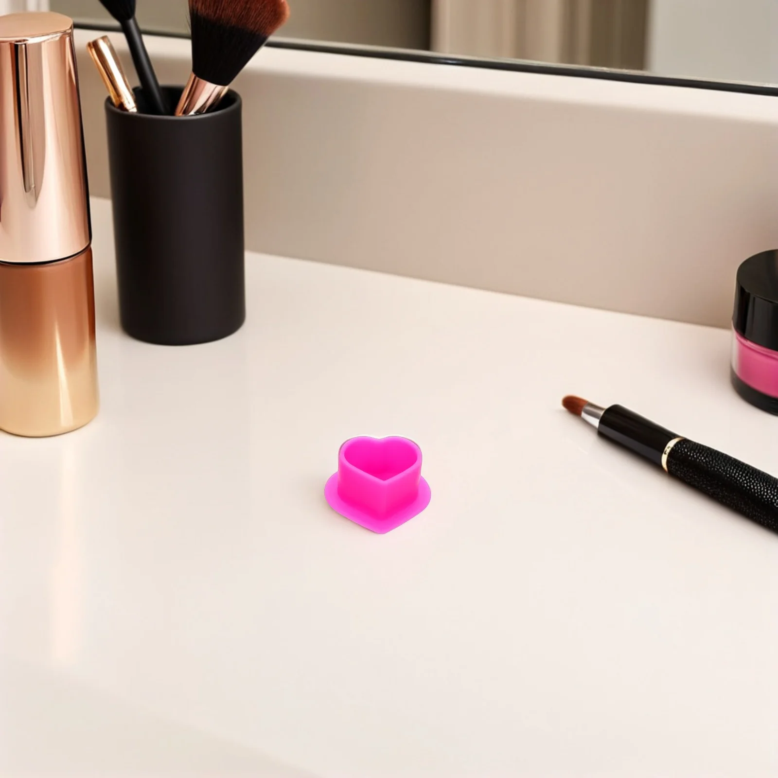 200 قطعة أكواب حبر القلب حاويات الصباغ السيليكون قاعدة مستقرة ماكياج لوازم التجميل أكواب الحبر السيليكون للوشم