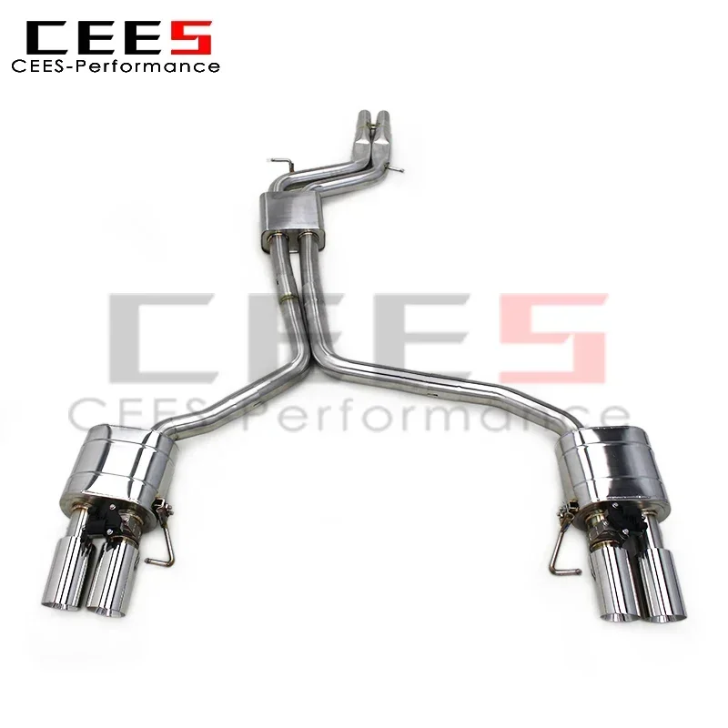 

cees Catback Exhaust Pipe for 2013-2019 Audi S4 S5 B8 B8.5 3.0T Stainless Steel Performance Muffler with Valves Exhaust System