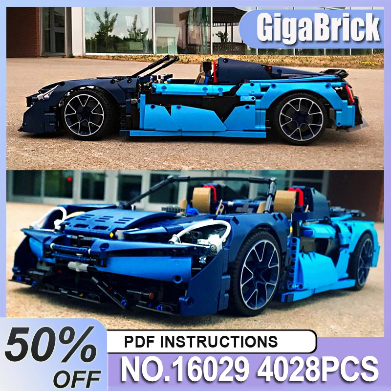 

Новый MOC 16029, технический суперспортивный автомобиль, воображающая модель, строительные блоки, кирпичи, головоломки, игрушки «сделай сам», рождественские подарки для детей