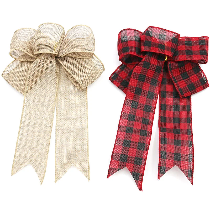 

Рождественские банты из льна homearound, набор из 2 шт.