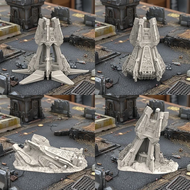 Landing Capsule Miniatures Set - 28mm-32mm Scale, Miniature Terrain for Role-Playing Board Games, Compatible with Fantasy RPGs