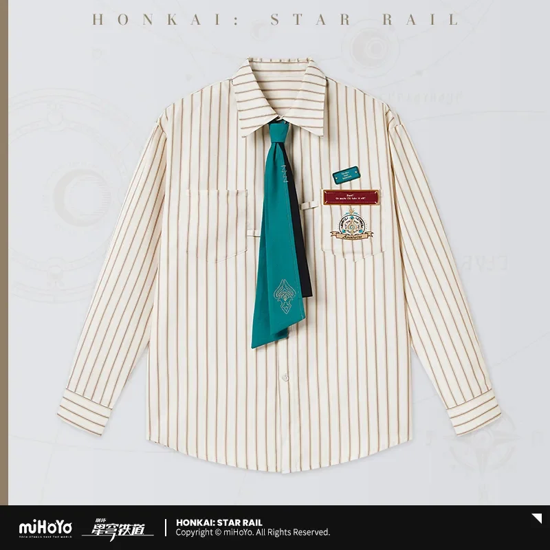 

Official Anime Game Honkai: Star Rail Official MiHoYo Aventurine Theme Cosplay Women's Lolita Long Sleeve Shirt Tops Role Play