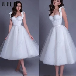 JEHETH-vestido De fiesta De encaje con tirantes finos para mujer, Vestidos De Noche De tul con escote Corazón, Vintage, línea A, sin espalda, largo hasta el té vestido De fiesta De encaje con tirantes finos para mujer,