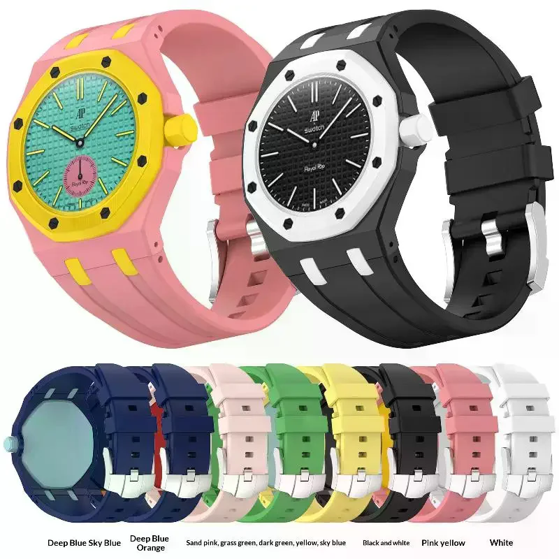 Silicone Replacement Watch Bands: Soft Waterproof Multiple Colors Daily Wear Outdoor Accessories
