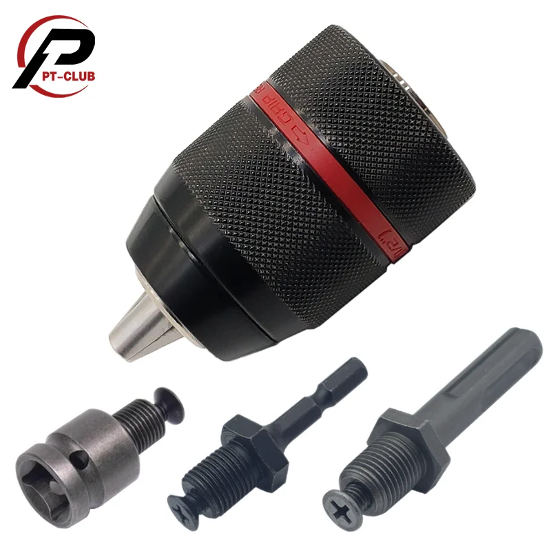 Metal Heavy Duty 1/2-20UNF 13mm Keyless Drill Chuck Hex Shank/SDS/Socket Square Female Adaptor Hardware Tool Professional