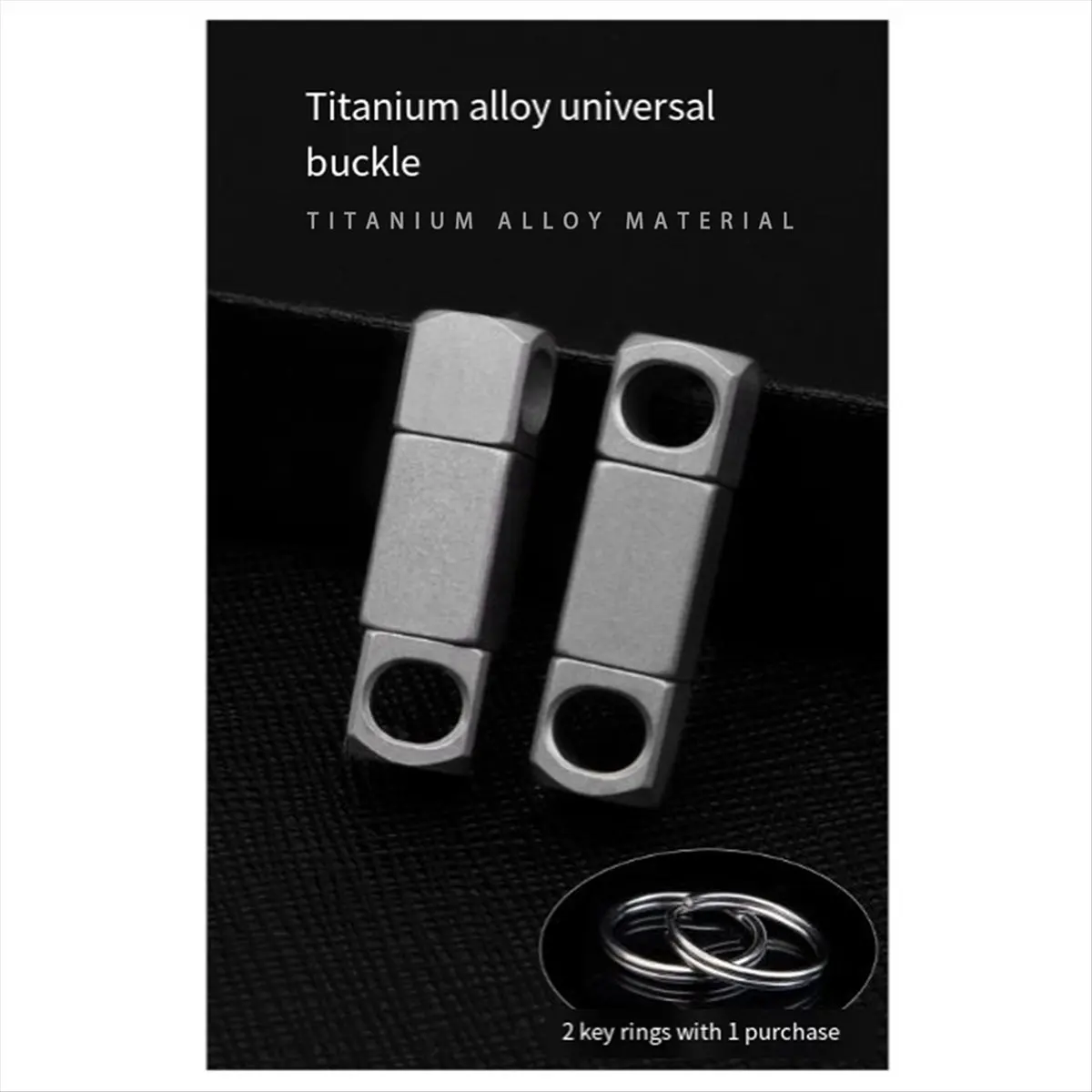 ABQR Portachiavi in lega di titanio Accessori per portachiavi rotanti universali Portachiavi per auto Fibbia girevole a 360 gradi