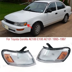 Car Front Bumper Headlight Headlamp Side Marker Corner Turn Signal Light Lamp For Toyota Corolla AE100 E100 AE101 1993-1997