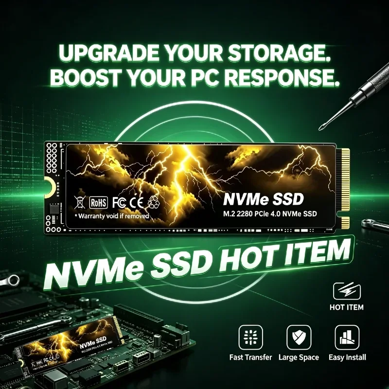 SSD NVMe M2 PCIe4 1TB 2TB 500GB 4TB Inside PCIe4 Solid State Disk for PS5 Desktop Laptop PS4 Premium