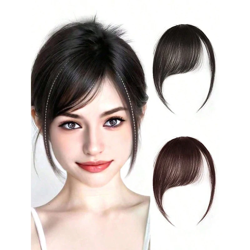 

Synthetic Bangs For Women Natural Forehead Ancient Side Bangs Fake Bangs Seamless And Thin Head Curtain Clips Hair Accessories