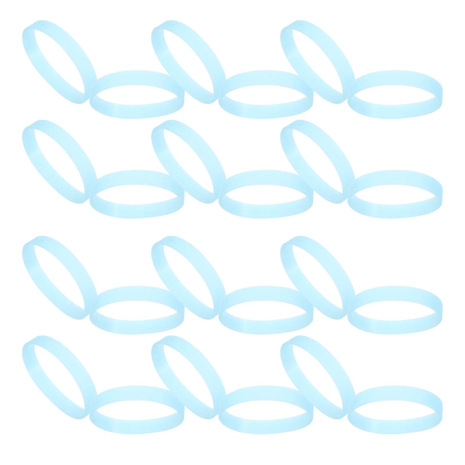 

40Pcs Silicone Glow in The Dark Wristbands Solid Color Waterproof Sports Bracelets Night Visibility Bands for Adults Teens