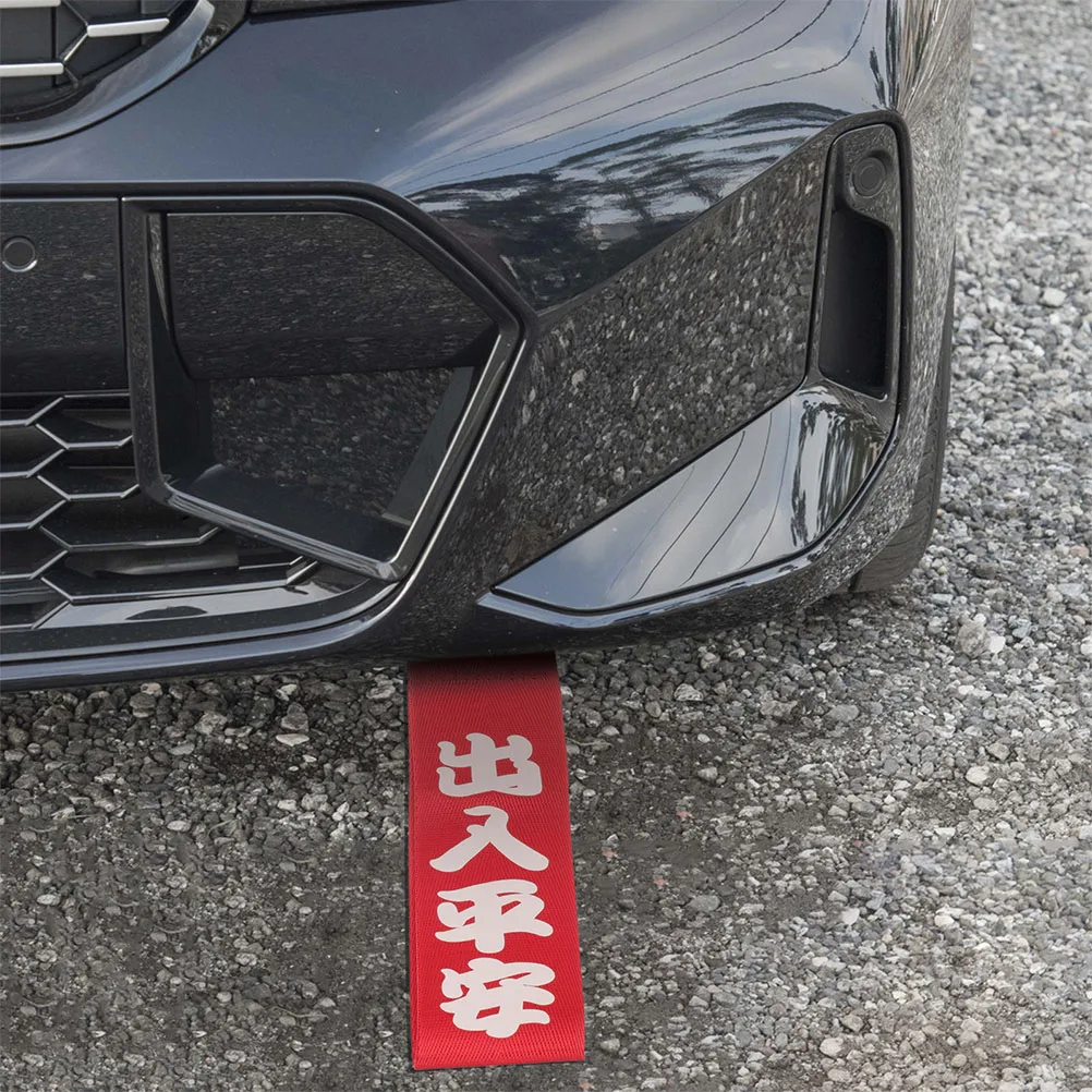 

2pcs Universal Car Towing Strap High-Strength Polyester Webbing Front Rear Bumper Decorative Trailer Recovery Strap For Trucks