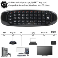 New 2.4G RF Remote Control Air Mouse English Russian Spanish Wireless Keyboard Voice Backlight C120 for Android Smart TV Box