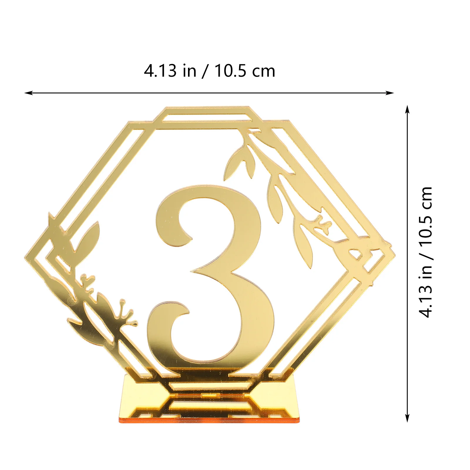 

10Pcs Acrylic Reserved Table Signs Hexagonal Number 1-10 Wedding Banquet Party Conference Seating Table Accessory