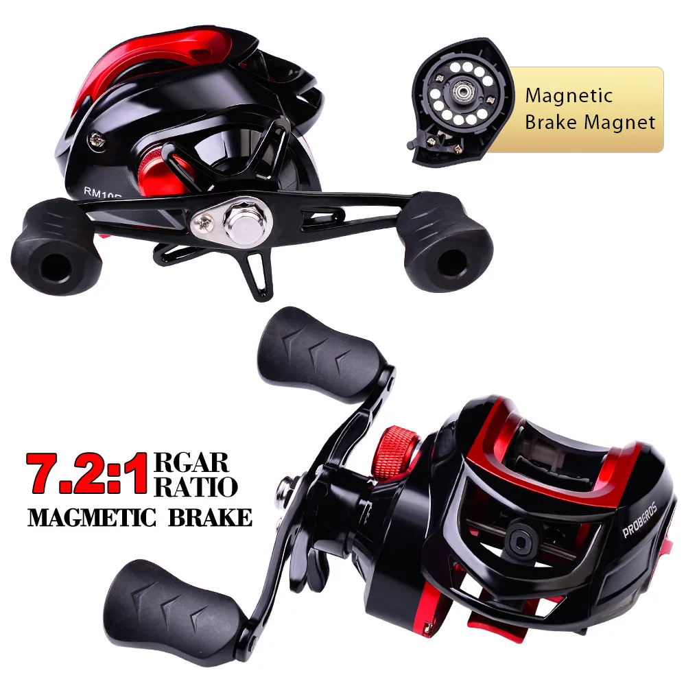 

Lightweight Spool 7.2:1 Gear Ratio Baitcasting Fishing Wheel Baitcasting Reel 10kg Max Drag Saltwater High Speed Fishing Reel
