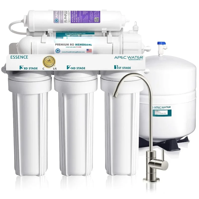 Water Systems ROES-PH75 Essence Series Top Tier Mineral pH+ 75 GPD 6-Stage Certified Ultra Safe Reverse Osmosis