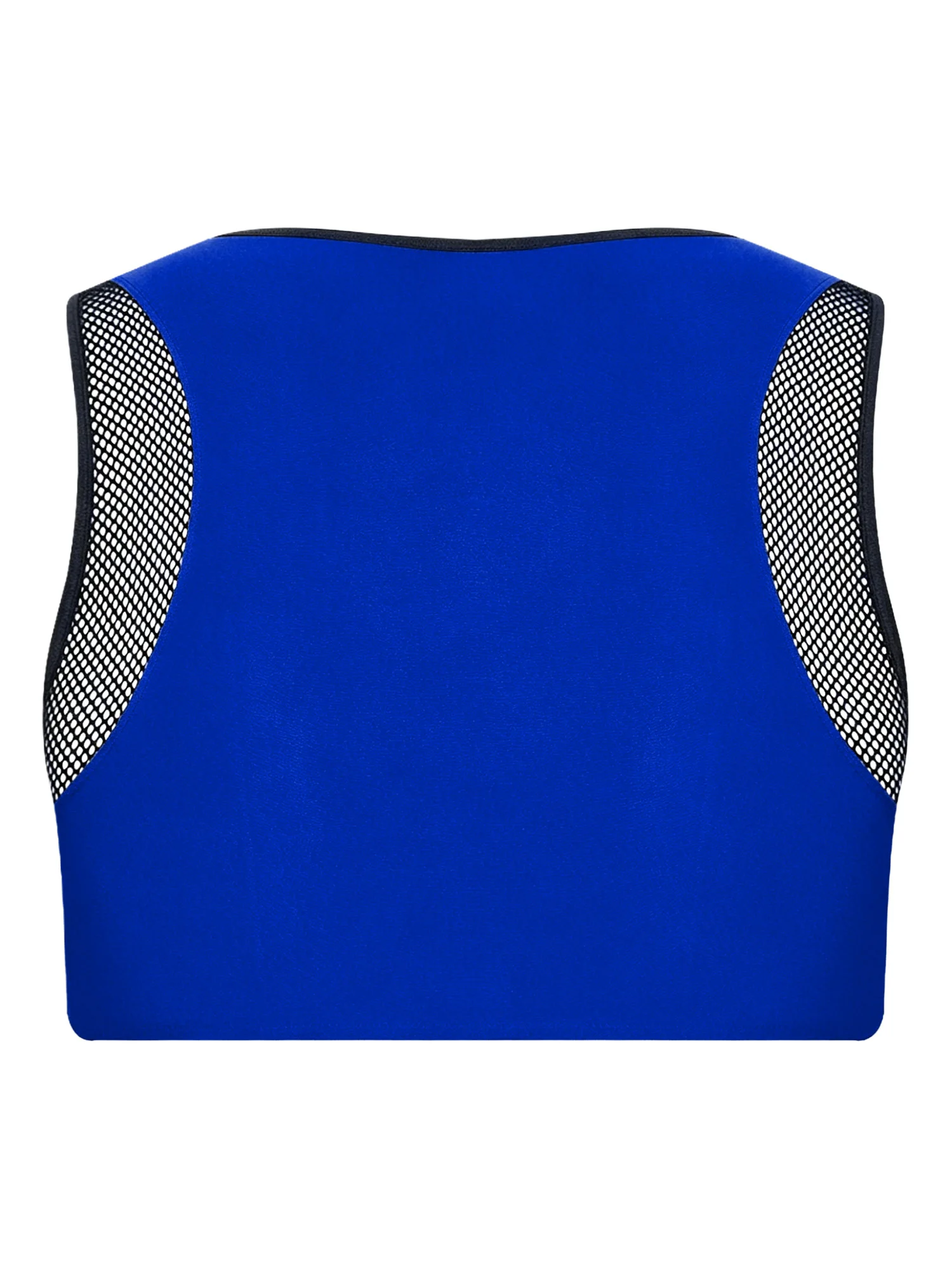 Men Quick Dry Breathable Mesh Crop Top Front Hollow Out Buckle Sleeveless Tank Top Stretchy for Wrestling Running Fitness Summer