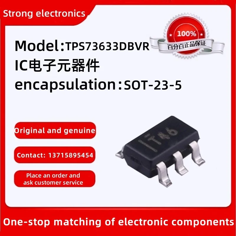 Original Genuine TPS73633DBVR Package: SOT-23-5 Low Dropout Regulator Cap-Free NMOS 400mA