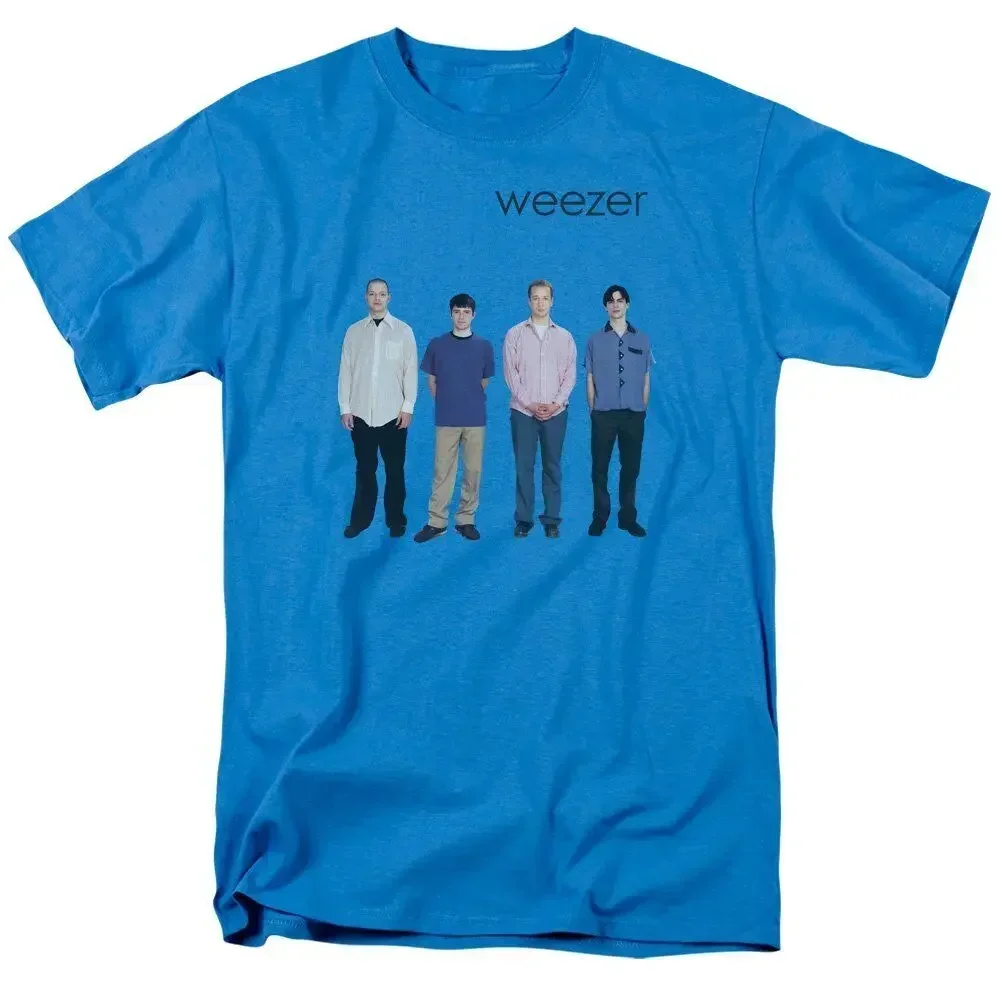 Weezer 1994 Album Band Print T‑Shirt Men's Summer Hip‑Hop Street Casual Loose T‑Shirt Oversized O‑Neck Short‑Sleeved Top