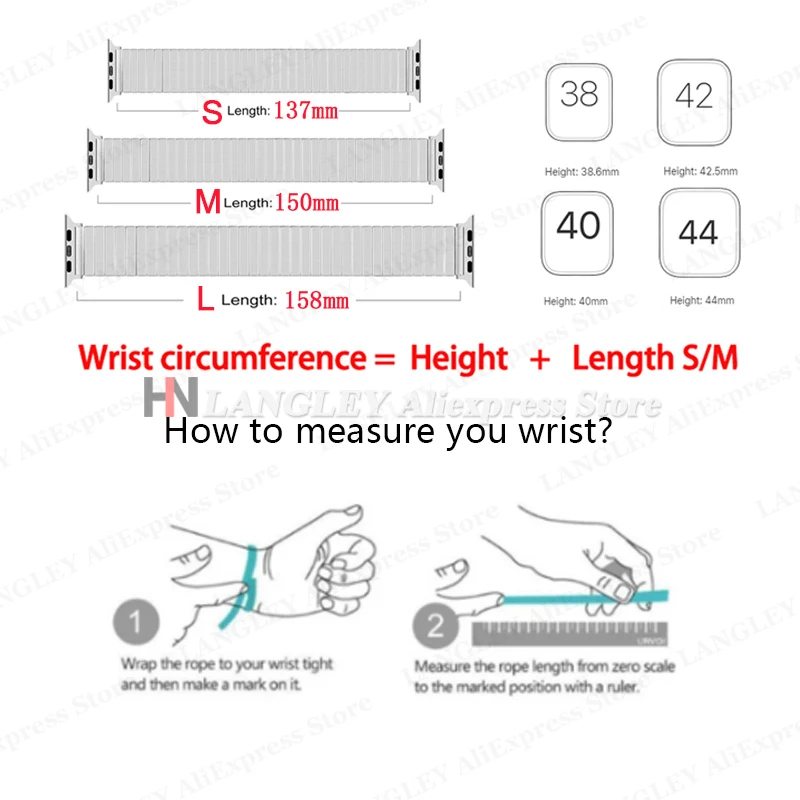 Эластичный ремешок из нержавеющей стали для iWatch 40 мм, 44 мм, 45/49 мм, ремешок для Apple Watch Series 10, 9 8 7 6 5 4 3 SE Expansion Luxury