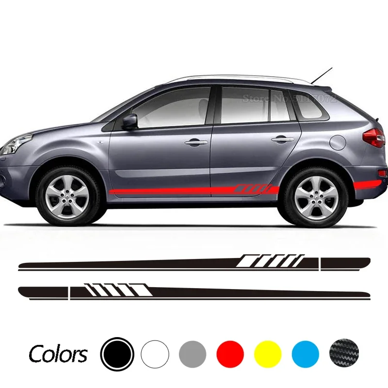 

2 шт. автомобильные наклейки, наклейки на боковые двери, виниловая пленка, наклейки, Стайлинг, тюнинг, автомобильные аксессуары для Renault Dacia Logan Sandero