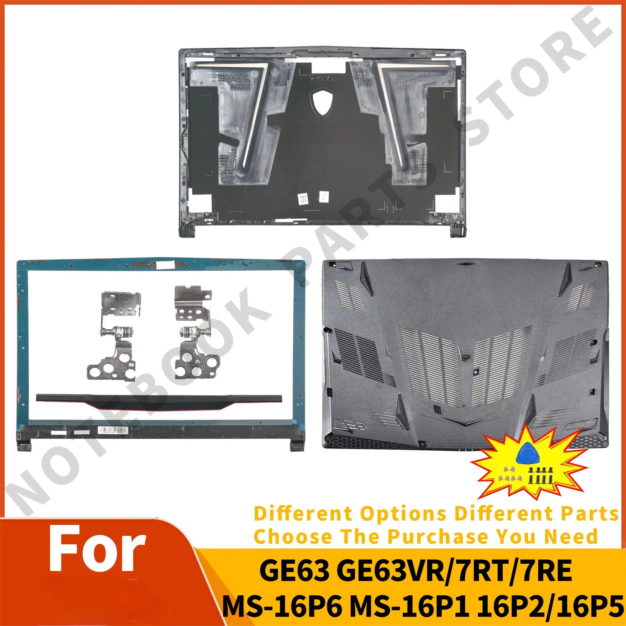 

Cover For GE63 Raider GE63VR-7RT-7RE MS-16P6 MS-16P1 MS-16P2 Laptop LCD Back Cover/Front Bezel Bottom Case Hinges